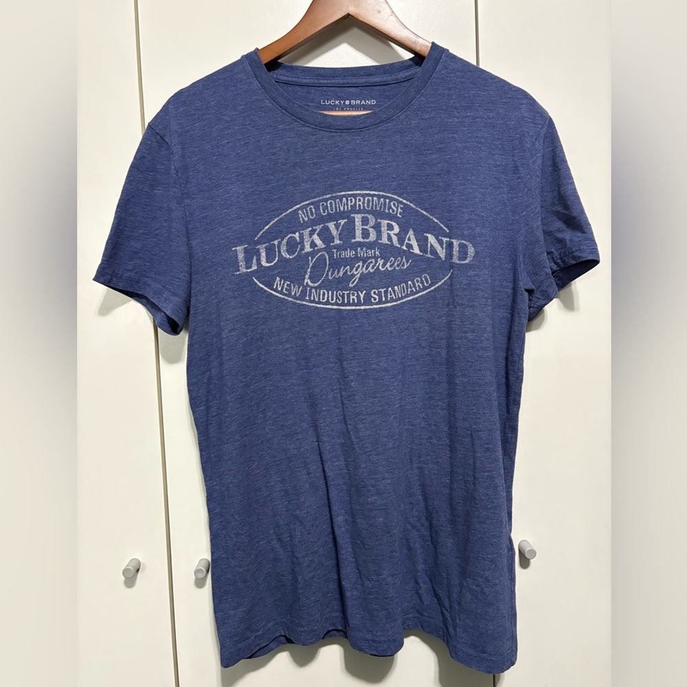 Lucky Brand Navy Blue Graphic Short Sleeve Tee